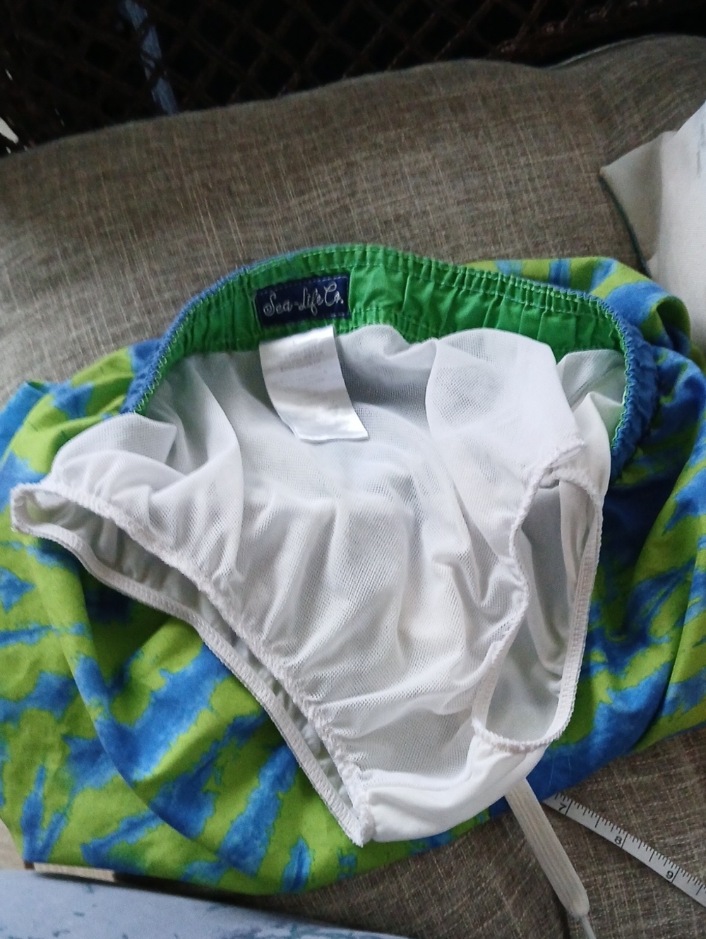 Sea Life Co. Swim Trunks Boys Sz L Blue Green Tie Dye - Picture 9 of 9